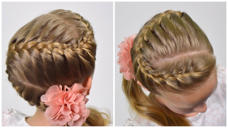 HOW TO: French Braid Snake, Zig Zag Braid, Trança embutida ( Easy little girls hair, 59),