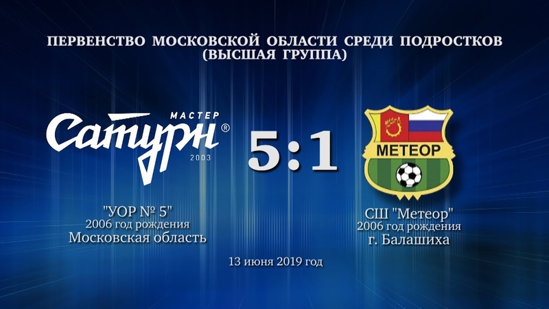 Голы матча команды 2006 г. р. 13 июня 2019
