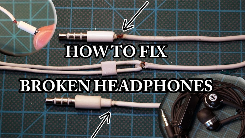 How to repair in ear headphones when only one side is working cable