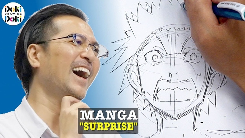 PRO Mangaka shows how to draw a SURPRISED face Fukuda
