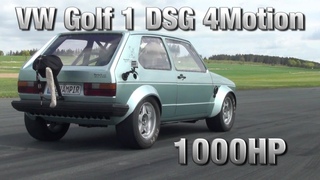 16Vampir VW Golf MK1 1000HP DSG 4Motion first test