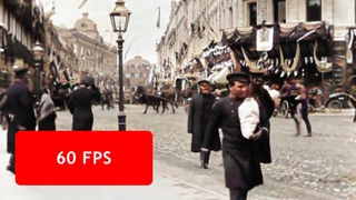 60 fps Moscow, Tverskaya Street in 1896 / Москва, Тверская улица, 1896 год