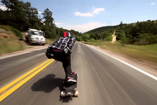 Longboarder soars down Colorado hill at 70mph!
