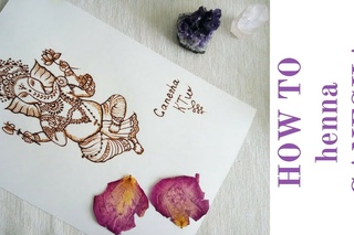 HOW to henna GANESHA / Рисуем хной Ганешу