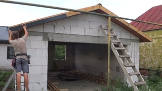 34.  Garage roof. Деревянная подшивка. Кровля.