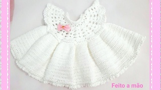 Vestido  de croch para boneca beb