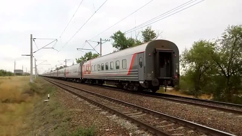 Электровоз ЭПМ 432 с поездом 128Ы127Ы Адлер Красноярск с