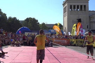 2014 Slackline worldcup in Munich Gappai VS Neto
