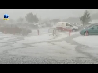 Massive hail storm hits South Africa ! The streets turn into white in Benoni