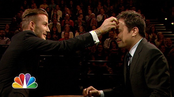 Egg Russian Roulette with David Beckham ( Late Night with Jimmy