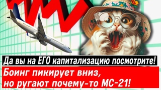 Да вы на ЕГО капитализацию посмотрите! Боинг пикирует вниз, но ругают почему-то МС-21!