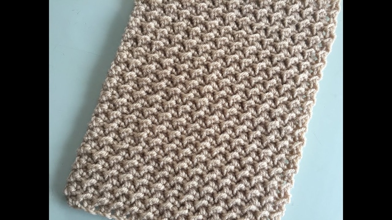 CROCHET MOSS STITCH TUTORIAL, BEGINNER