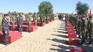 В Россошках перезахоронили останки защитников Сталинграда