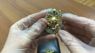 Серебряная брошь   кулон.  Знак зодиака Рак