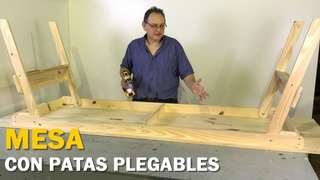 MESA CON PATAS PLEGABLES DE MADERA PARA 10 PERSONAS PASO A PASO FCIL - TUTORIAL DE CARPINTERA