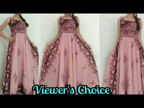 DIY, Convert Old Saree Into Long Gown Drees In 15 Minutes, Reuse