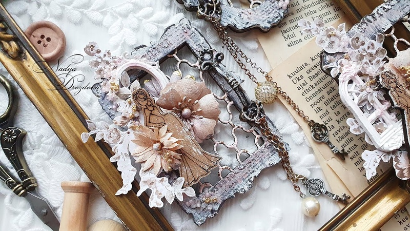 Shabby chick ATC with Juie Nutting Dolls for Prima