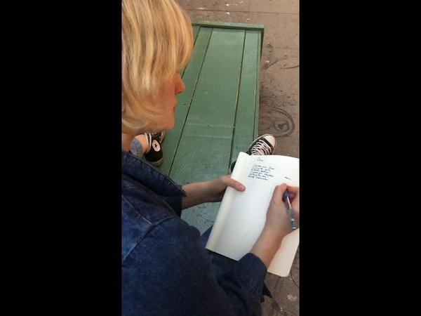 Alison Sudol writing