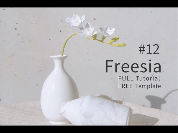 FREE PDF TEMPLATE FULL TUTORIAL How to make crepe paper flowers 프리지아