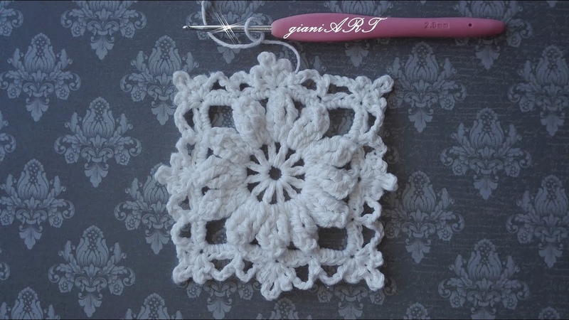 Crochet Lace Motif Flower in the Frame, Lace Blanket crochet pattern