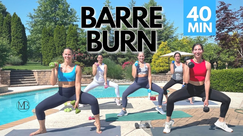 BARRE BURN TONE, 40 MIN at Home Weight Loss Workout, Move to the BEAT, Low