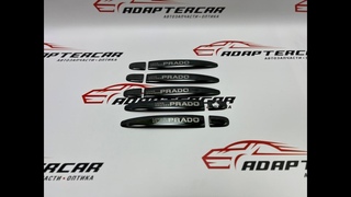 Накладки на ручки (черные) из нержавеющей стали Toyota Land Cruiser Prado 120 (2002-2009)