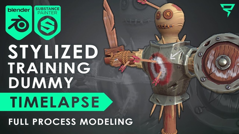 Stylized Training Dummy 3 D Modeling