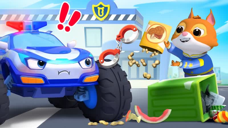 Who Threw the Trash Around , Police Car , Garbage Truck, Monster Truck, Kids Songs, Baby