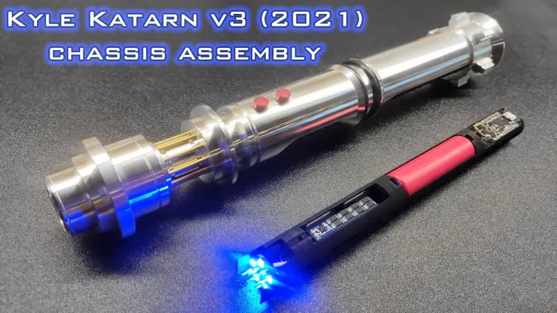 Kyle Katarn V3 lightsaber hilt assembly, Световой меч Кайла Катарна V3 сборка,