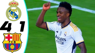 Real Madrid vs Barcelona 4-1 Vinicius HATTRICK | Resumen y Goles Football Highlight 2024