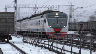 Электропоезд ЭД4М-0474 ЦППК станция Кубинка-1