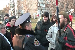 Митинг возле Червонозаводского РОВД города Харкова г.