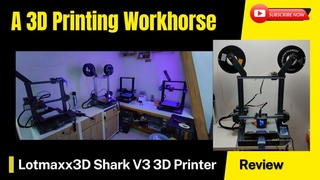 Lotmaxx Shark V3 dual color 3D printer laser engraver review