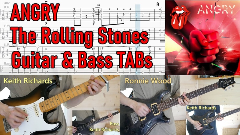 Angry The Rolling Stones Full Guitar and Bass Cover and TABs