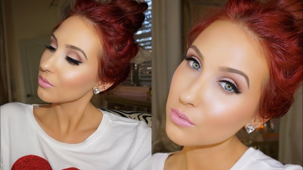Valentines Day Makeup Tutorial Feminine Glowing, Jaclyn