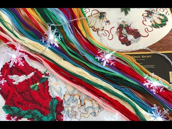 101 Юбка под елку Dimensions Mystical Angel Tree Skirt, обзор, подготовка,