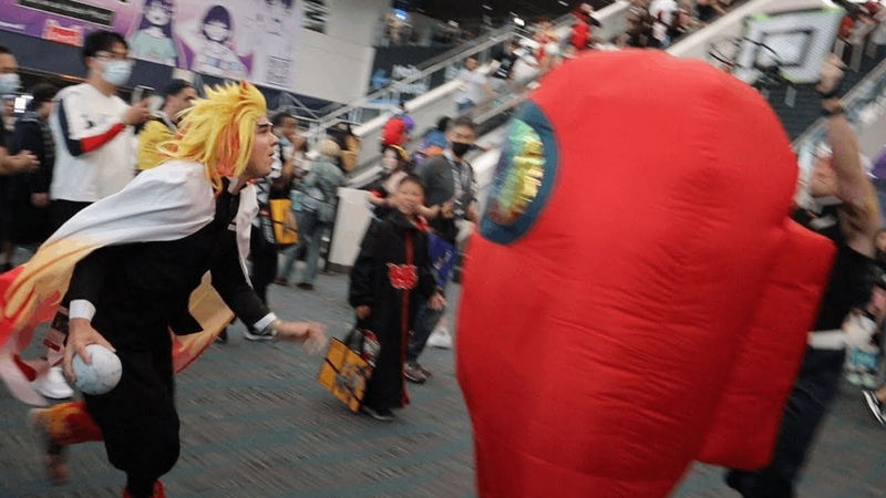 Rengokus Dunkin Donuts, , Demon Slayer Cosplay Anime Expo