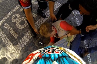 Taxco DH 2013 - Crash against an old woman - Gopro POV - DH MTB