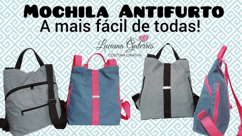 Mochila Antifurto Mais Fácil De Todas, Te ensino a fazer o molde