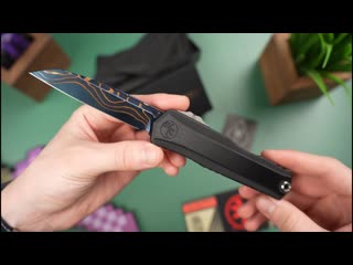 Автоматический нож Microtech Cypher II Marfione Select сталь Blued Baker Forge CopperMai