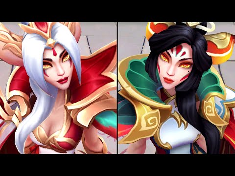 Prestige Brave Phoenix Xayah vs Brave Phoenix Xayah Skin Comparison Spotlight