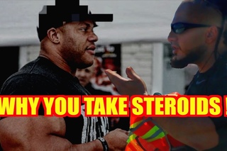 Mr Olympia PHIL HEATH nearly got PUNCHED by a big MMA FIGHTER after ADMITTING taking STEROIDS! FUNNY