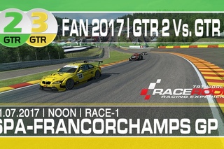 RaceRoom | FAN 2017: GTR2 Vs. GTR3 (Race-1 | SPA-FRANCORCHAMPS GP)