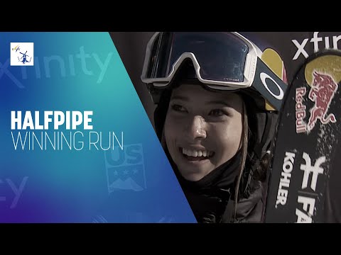 Ailing Eileen Gu ( CHN), Winner, Womens Halfpipe, Mammoth, FIS