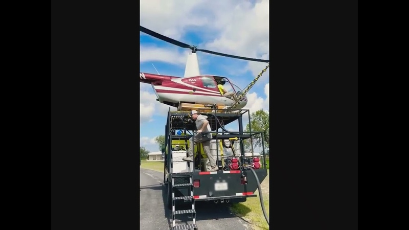 Chopper Lands On Truck Reversed or