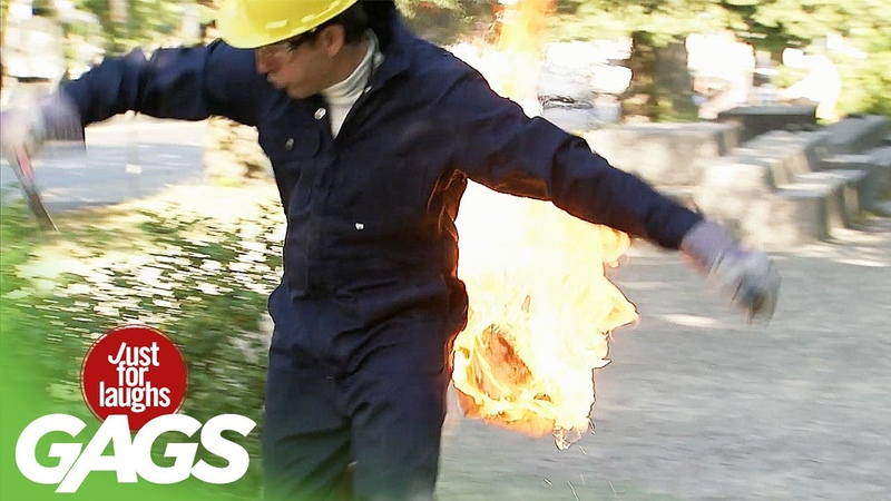 Man Caught On Fire At Work , Just for Laughs