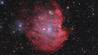Движение астероида (4920) Громов за 130 минут на фоне туманности NGC 2174