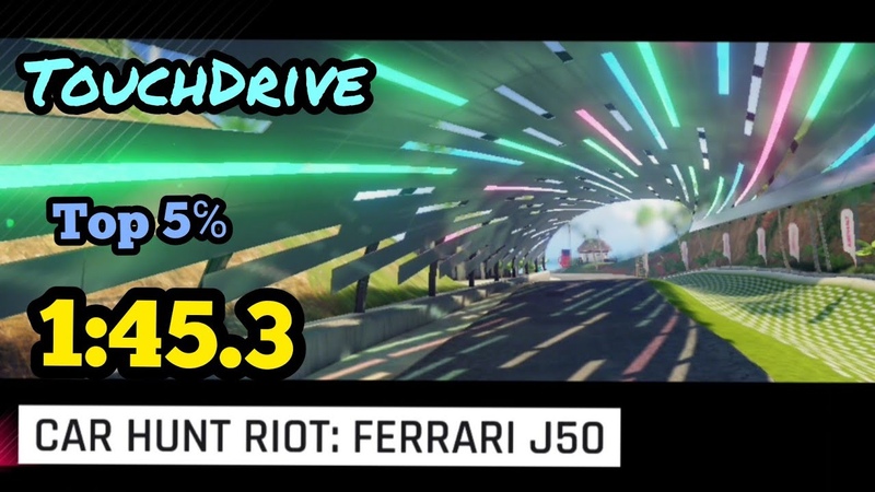 Asphalt 9, CAR HUNT RIOT Ferrari J50, Island Tour, Touch Drive 1:45. 3, Top