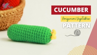 #056 | How to crochet amigurumi CUCUMBER | Crochet amigurumi Vegetables | Free Pattern | AmiguWorld