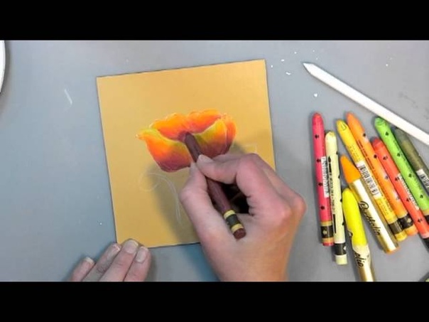 watercolor crayon